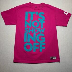 WWE Authentic T Shirt Mens M Pink Dolph Ziggler It's not showing off